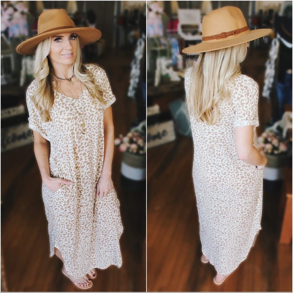 ✨LAST ONE✨All For You Leopard Maxi Dress-Ivory - Picture 3 of 4